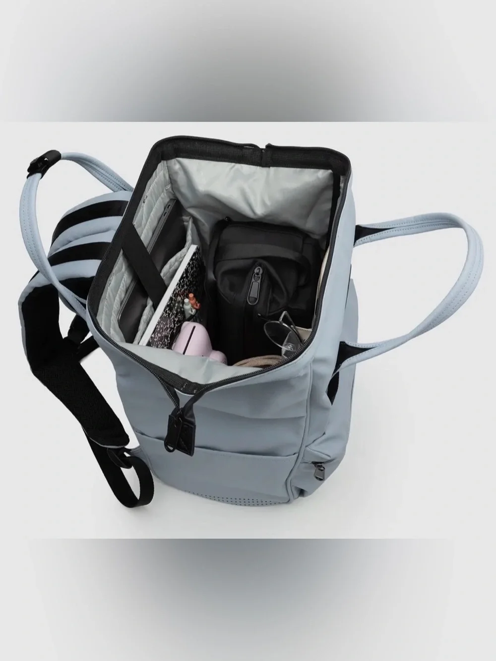 NWT Portland Gear Cascade Backpack Cloud Gray Standard Size Travel Wide Mouth
